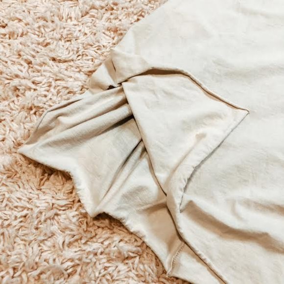 Luukaa Cream Asymmetric "Teach Peace" Dress - Picture 11 of 11